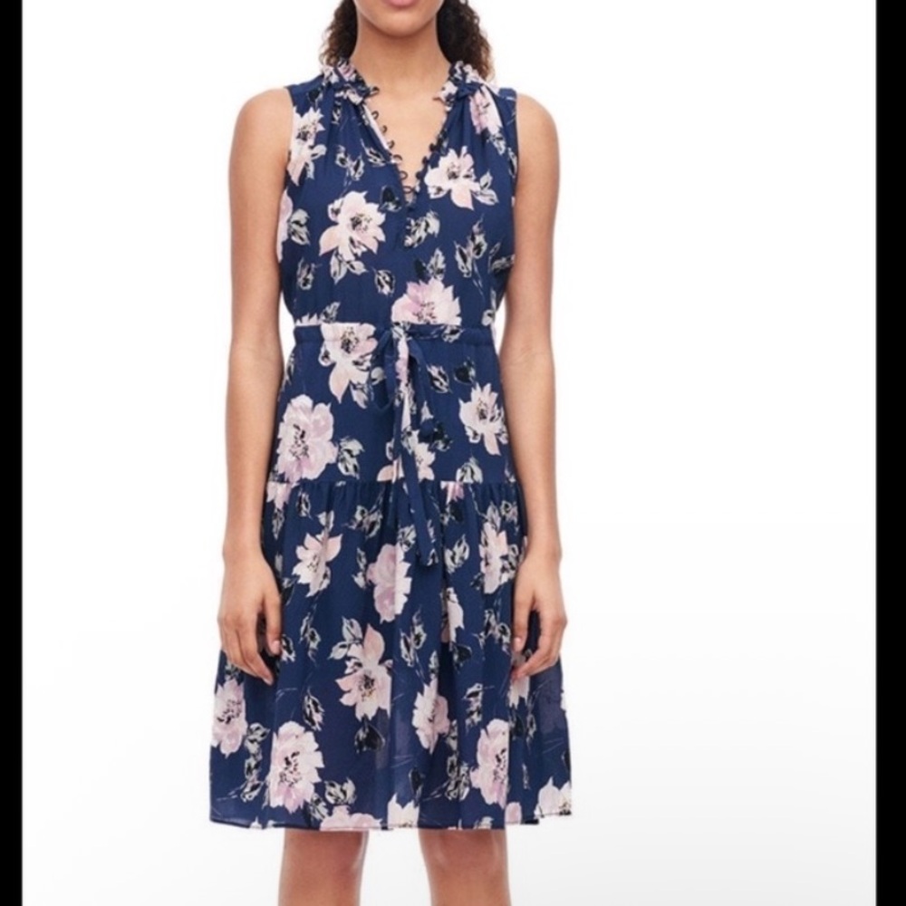 Rebecca Taylor Magnolia Floral Sleeveless Silk Dress Size 10 -As Seen on TV - Picture 6 of 15